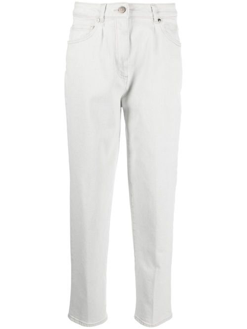 Light-wash tapered-leg jeans - Grey