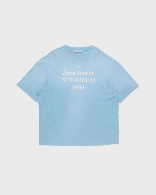 Acne Studios T-shirt Sprayed Logo Blue