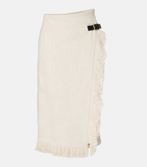 Galla cotton and linen midi skirt