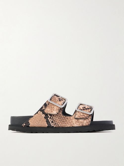 1774 - Arizona Snake-effect Leather Sandals - Animal print