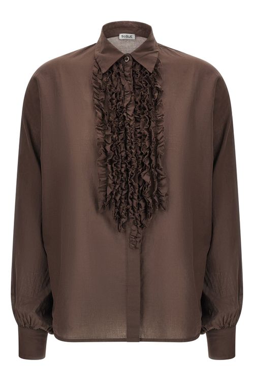'Antonia Slim Ruffle' Shirt