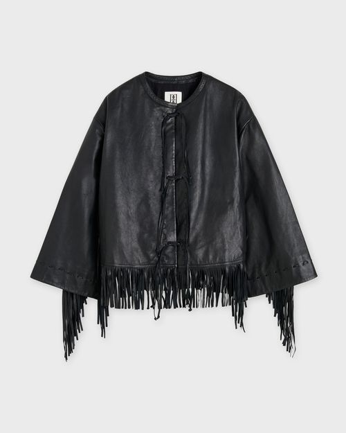 By Malene Birger Jacket Zoena Leather Black