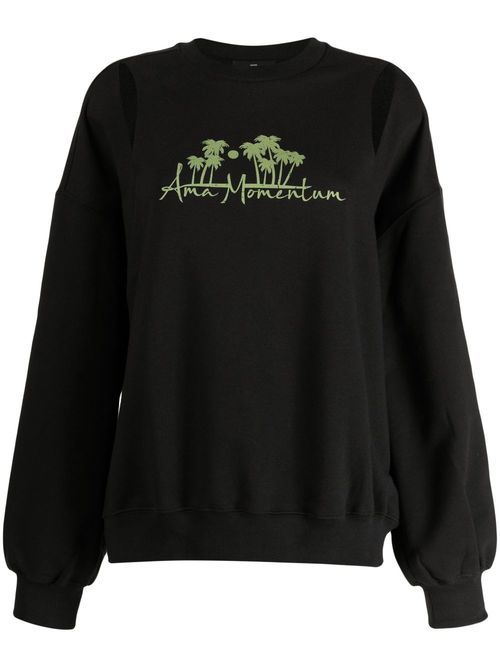 Cut-out detail sweatshirt - Black