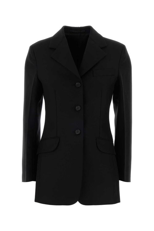 Wool and Mohair Blazer — Black