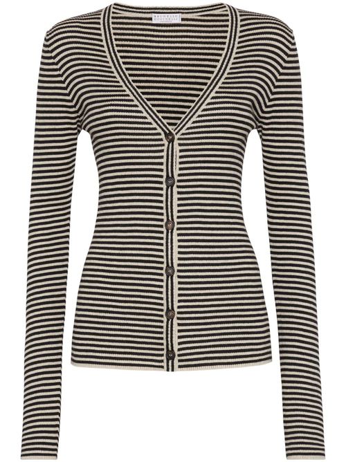 Striped cardigan - Black