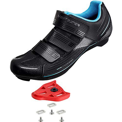 Venzo Bike Bicycle Women's Ladies Cycling Riding Shoes - Compatible with Peloton, for for Shimano SPD & Look ARC Delta - Perfect for Indoor Exercise Bikes & Road Racing - with Look Delta Cleats