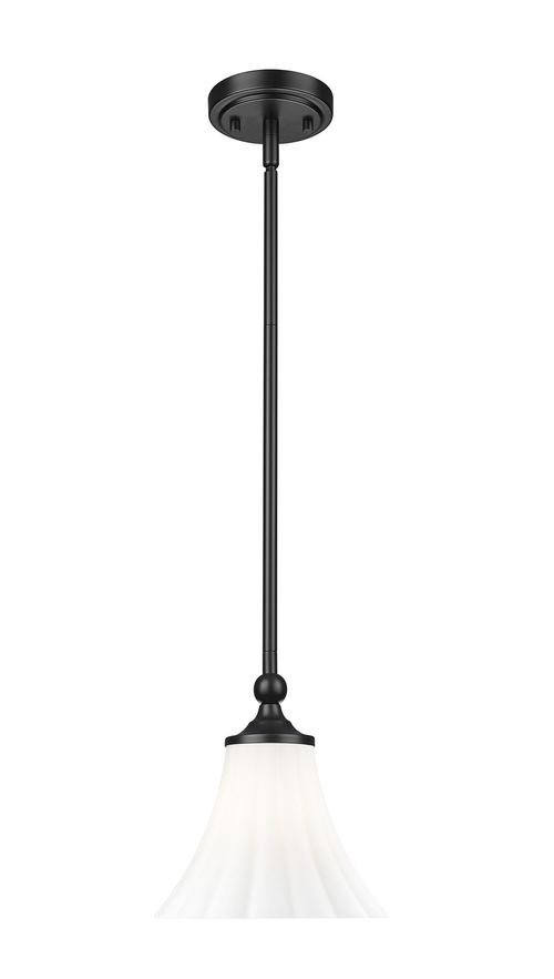 Matte Black Pendant from the Fleur Collection