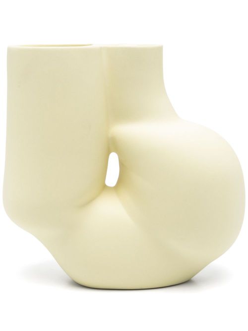 Chubby vase (19.5cm x 10.5cm) - Yellow