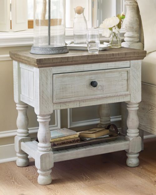 Havalance 28 1 Drawer Charging Nightstand", Two-tone