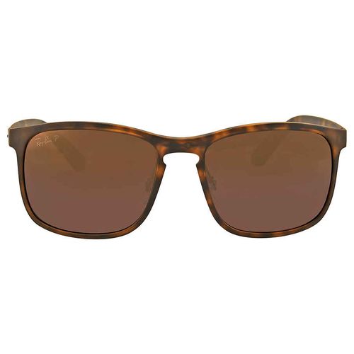 Polarized Purple Mirror Chromance Square Unisex Sunglasses RB4264 894/6B 58