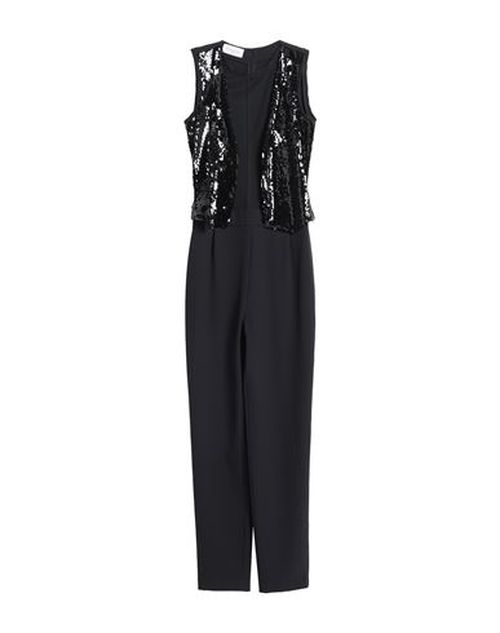 Woman Jumpsuit Black Size 6 Polyester, Elastane