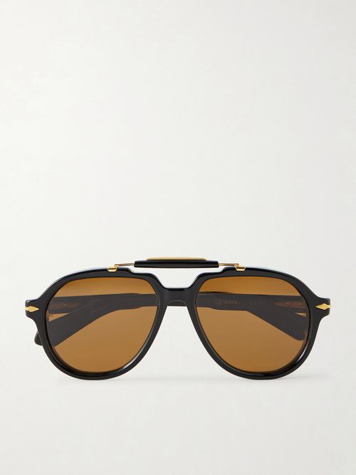 Ayrton Senna Aviator-Style Acetate Sunglasses