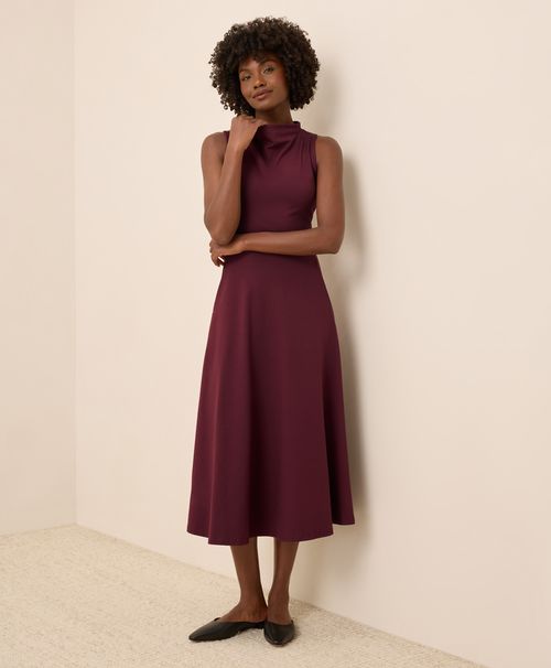 Women's Windsor Wine Fit & Flare Cowl Neck Dre
