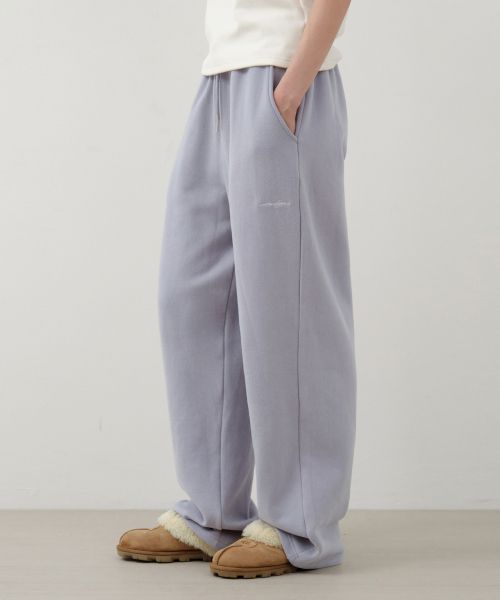 Warm-Up Basic Fleece Wide Sweatpants_LIGHT PURPLE