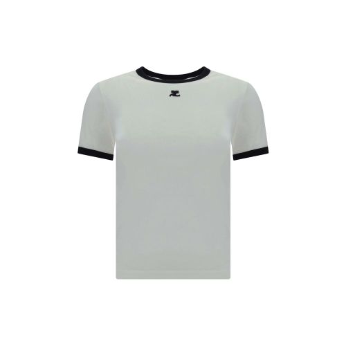 Contrasting Trim Logo T-shirt — White