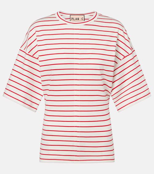 Striped cotton jersey T-shirt