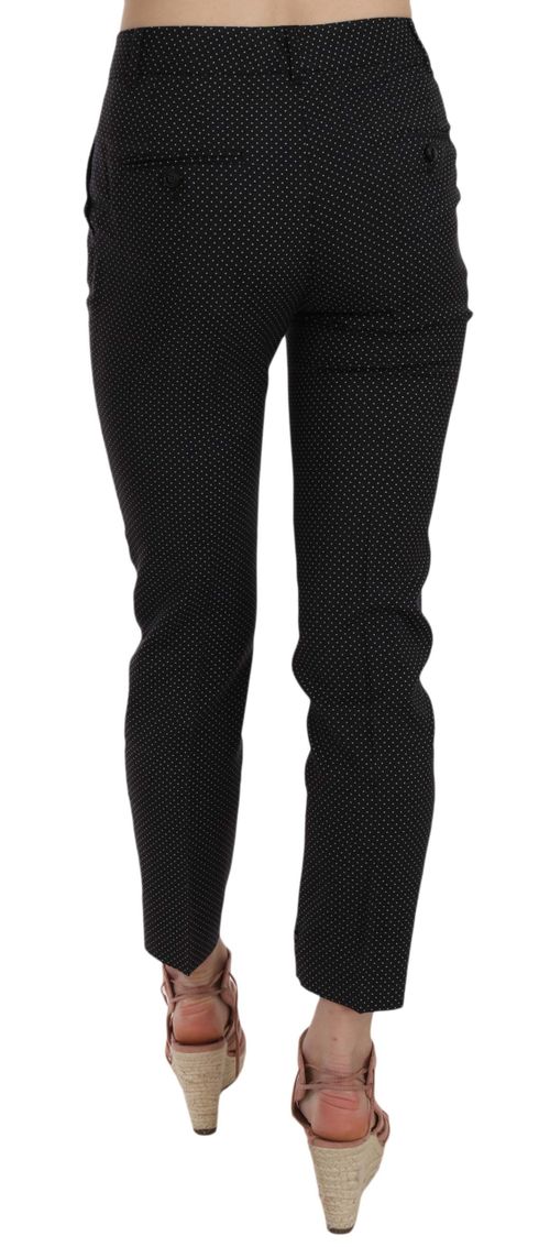 Polka Dot Virgin Wool Trousers — Black