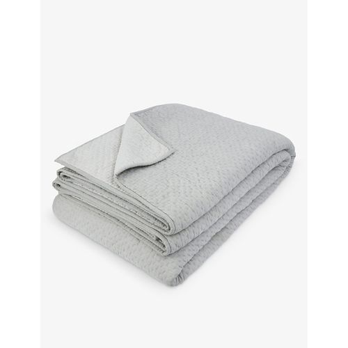 Blue/grey Hayden Hand-quilted Double Cotton Quilt 215cm x 250cm Double
