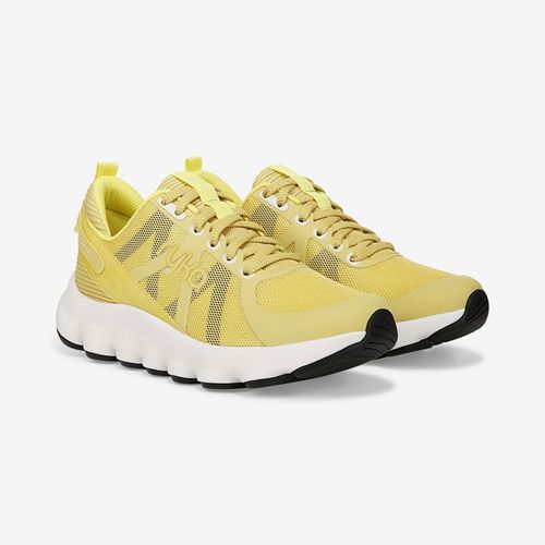 Ryka | Podflow Walking Sneakers Verdant Yellow Mesh Fabric Arch