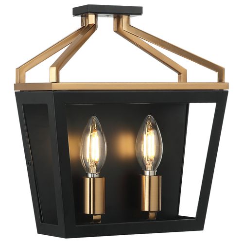Black + Aged Gold Brass Wall Sconce from the Mavonshire Collection