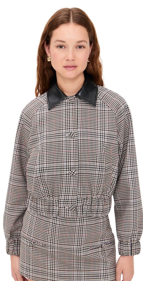 Winnie Button Jacket Tan Plaid