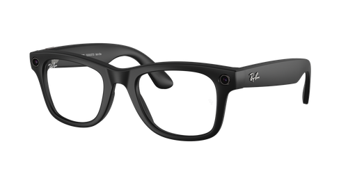 Ray-Ban Unisex  RW4006 Ray-Ban | Meta Wayfarer -  Frame color: Black, Lens color: Clear/Graphite Green