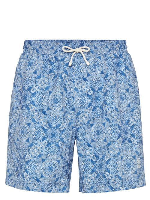 Paisley-print swim shorts - Blue