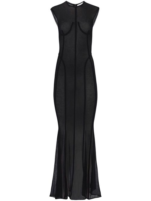 Sheer maxi dress - Black