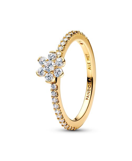 Sparkling Flower Ring - Gold Plated
