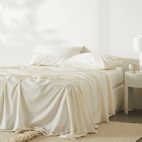 CleanBamboo Hemp™ Linen+ Sheet Set | Color: Stone | Size: Queen