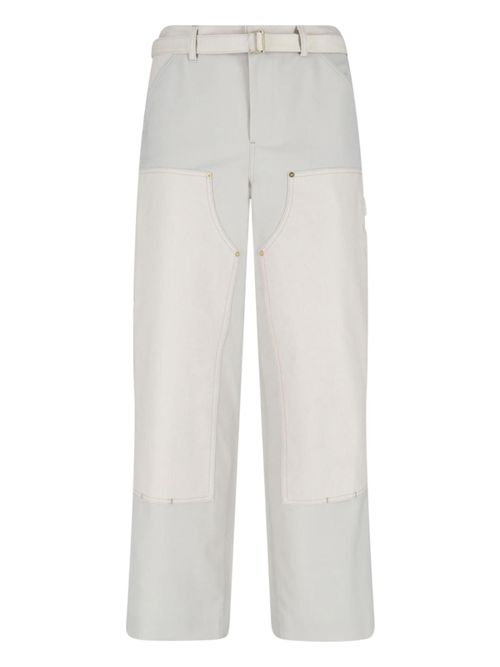 Lightweight Wool-Blend Trousers with Cotton Details and Cupro Lining