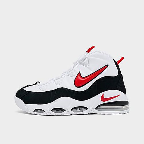 Men's Air Max Uptempo '95 Basketball Shoes in White/University Red/Black