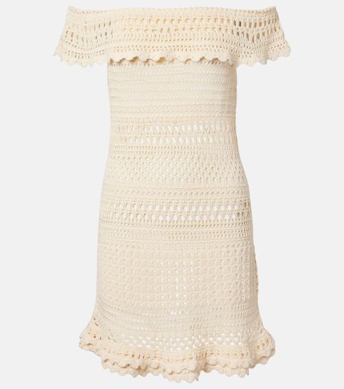 Zoa crochet cotton-blend minidress