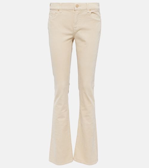 Mid-rise flared jeans