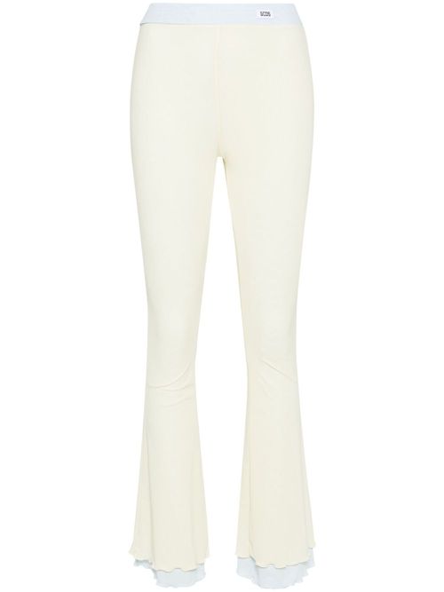 Layered flared trousers - Yellow