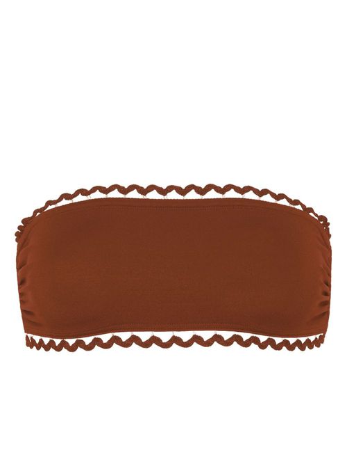 Mix bandeau bikini top - Brown