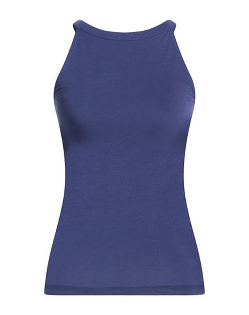 Woman Top Blue Size 10 Cotton, Elastane