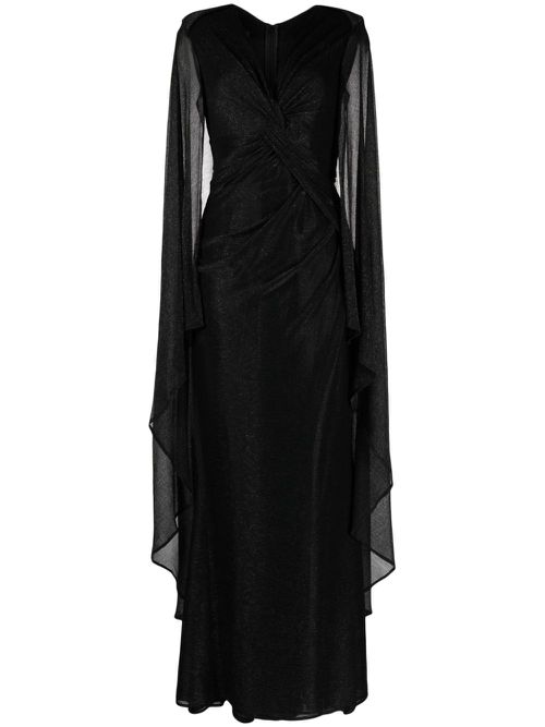 Metallic V-neck dress - Black