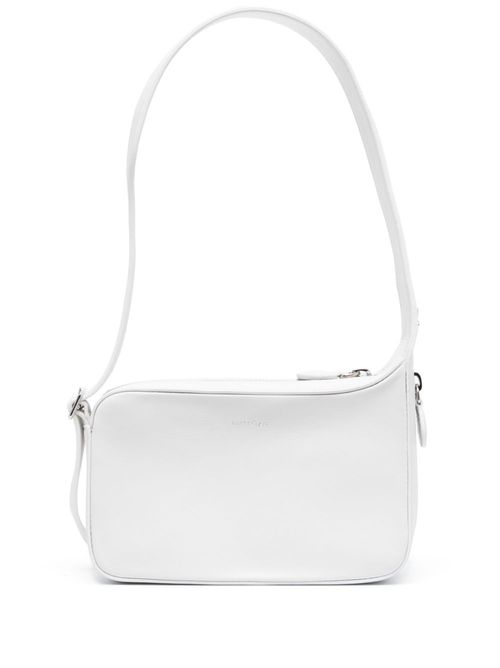 Camera leather shoulder bag - White