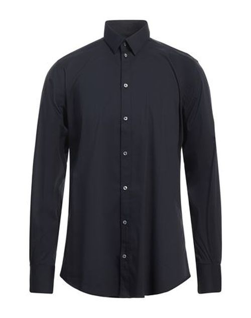 Man Shirt Midnight blue Size 15 Cotton, Polyamide, Elastane