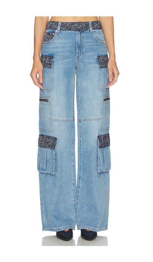 Alice + Olivia Cay Baggy Denim Cargo in Celine Vintage. 31 also , 26, 27