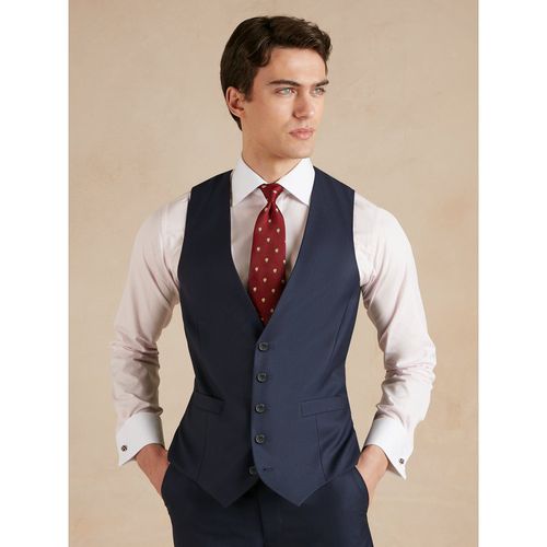 Single Breasted Waistcoat Loro Piana Super 150s - Navy