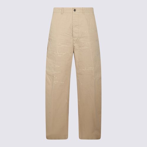 Beige Cotton Pants