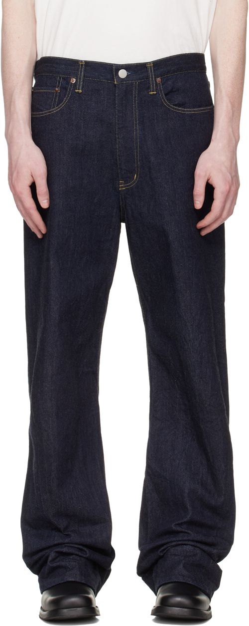 Navy Twist Cut Jeans