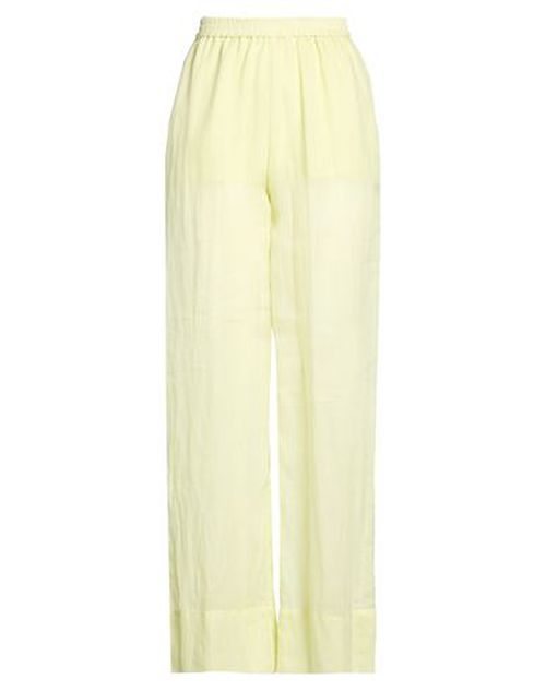 Woman Pants Pastel yellow Size S Ramie