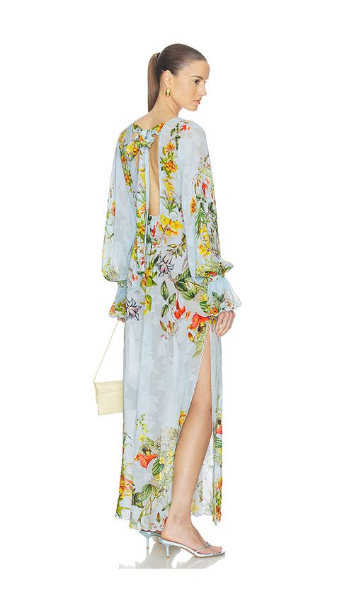 HEMANT AND NANDITA Maxi Kaftan in Baby Blue. S. Also in