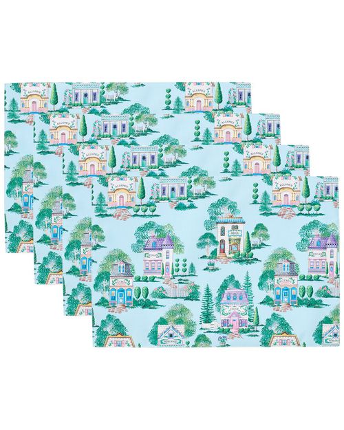 Set Of 4 Spice Village Allover Placemats
