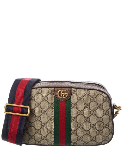 Ophidia Small Gg Supreme Canvas & Leather Crossbody