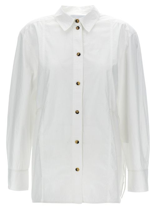 Organic Cotton with Button Detail Shirt — White