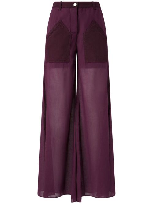 PINKO cotton palazzo pants - Red